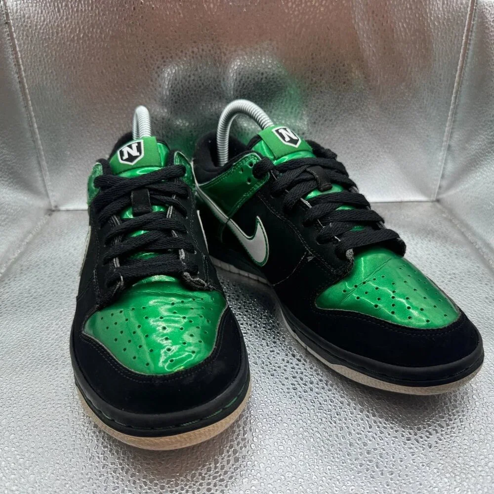 Size 5.5 Nike Dunk Kids Black Green Lantern Low Top Athletic Sneakers 310569-911 - Picture 5 of 11
